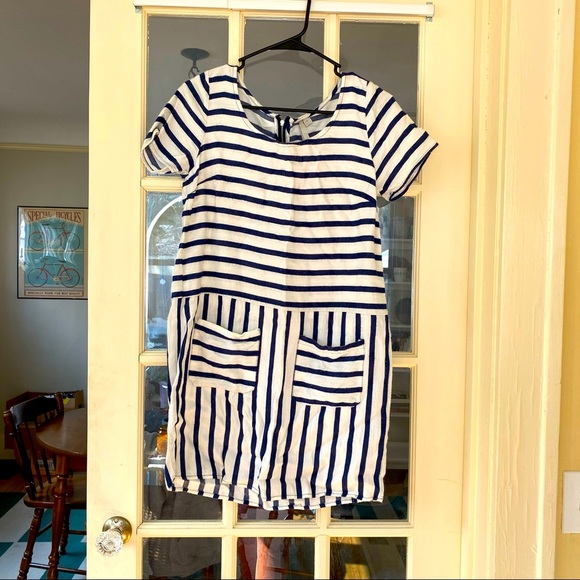 Dresses & Skirts - Boutique Linen Striped Dress - Women’s S